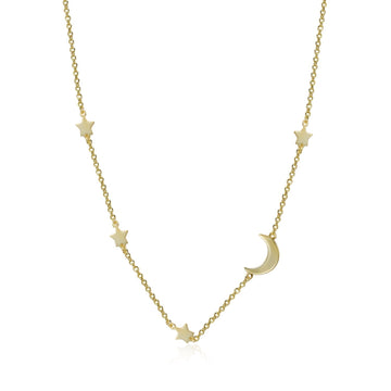 Moon and Stars Necklace