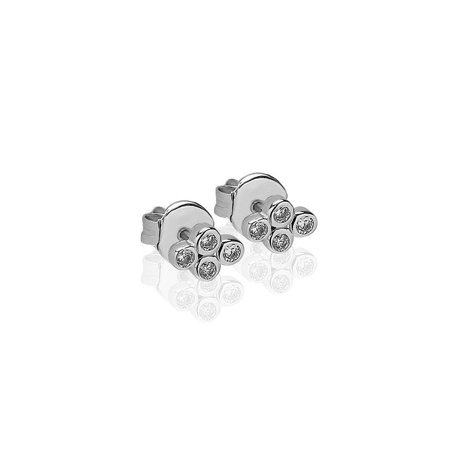 Charming Dots Stud Silver Earrings