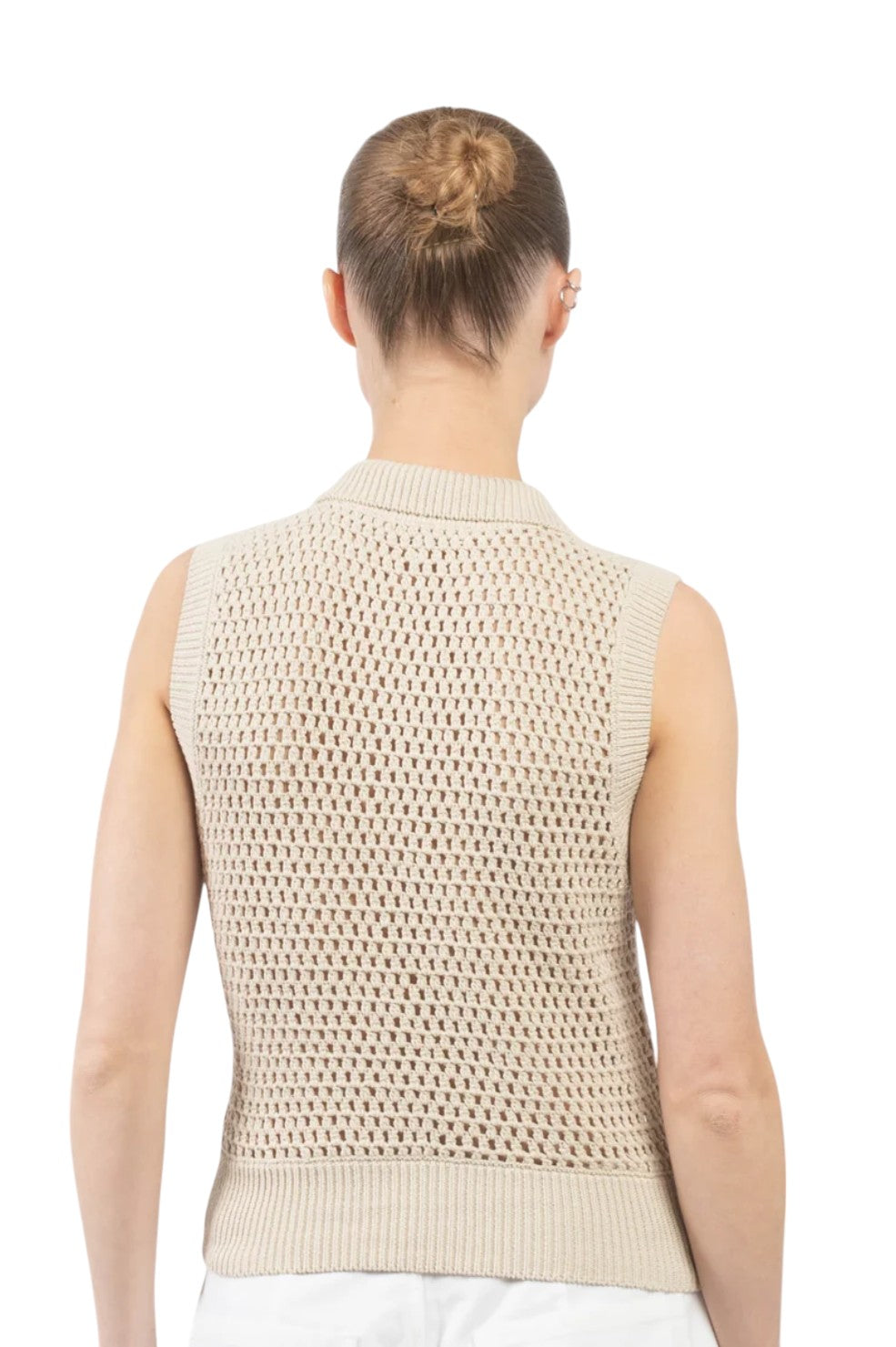 The Polo Vest - Taupe