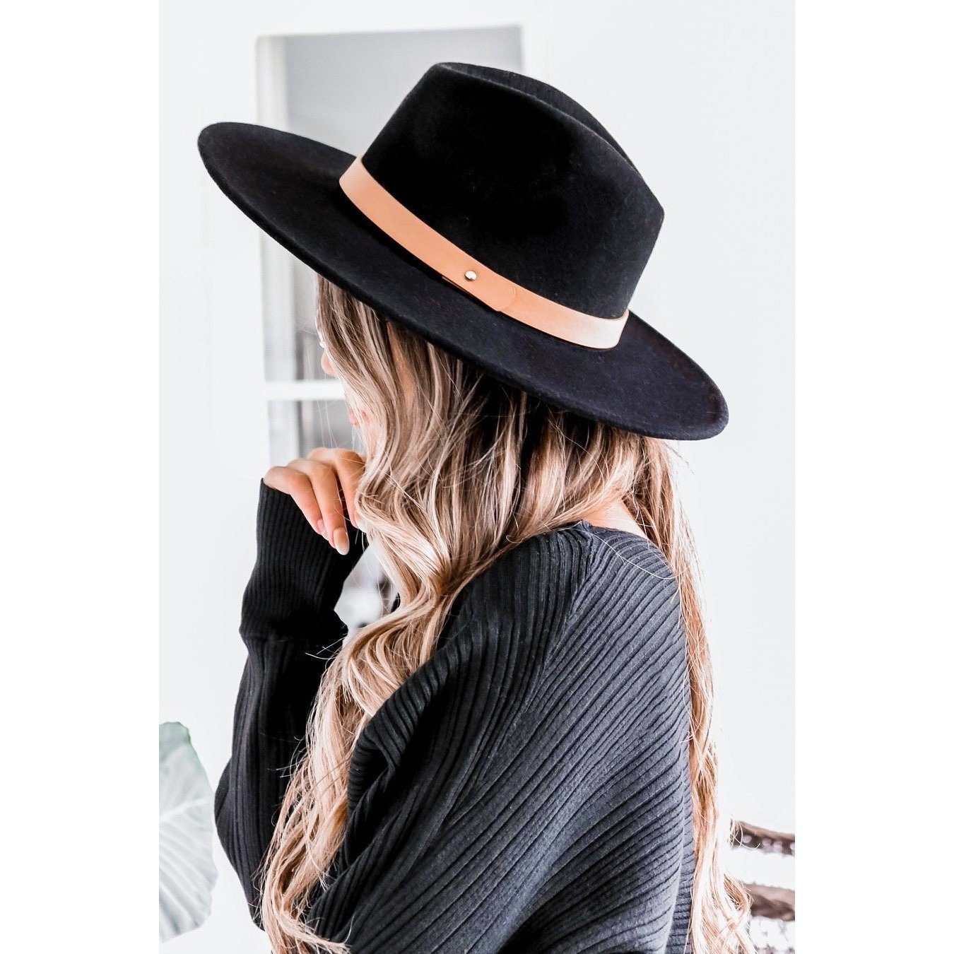 Aja Wool Felt Hat - Black