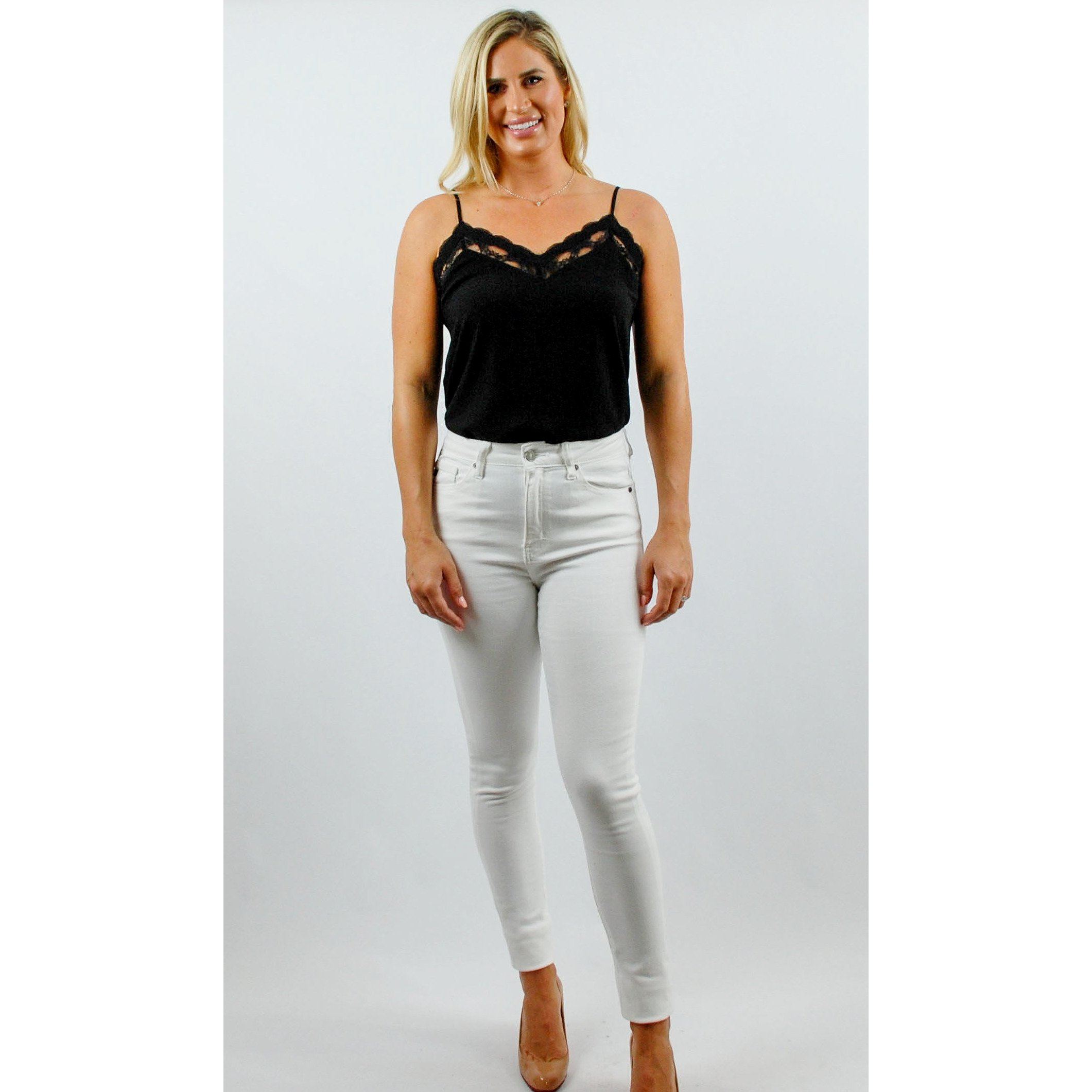 Christina High Rise White Skinny Jean