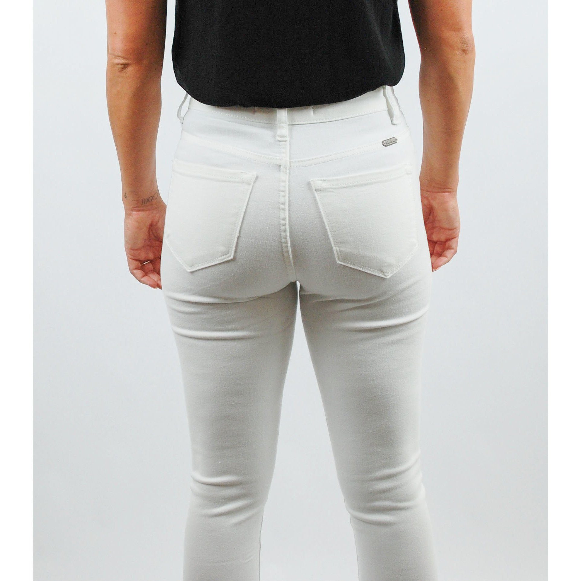 Christina High Rise White Skinny Jean