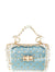 Clear PVC Handbag with Gold Studded Spike and Removable Pouch Bag