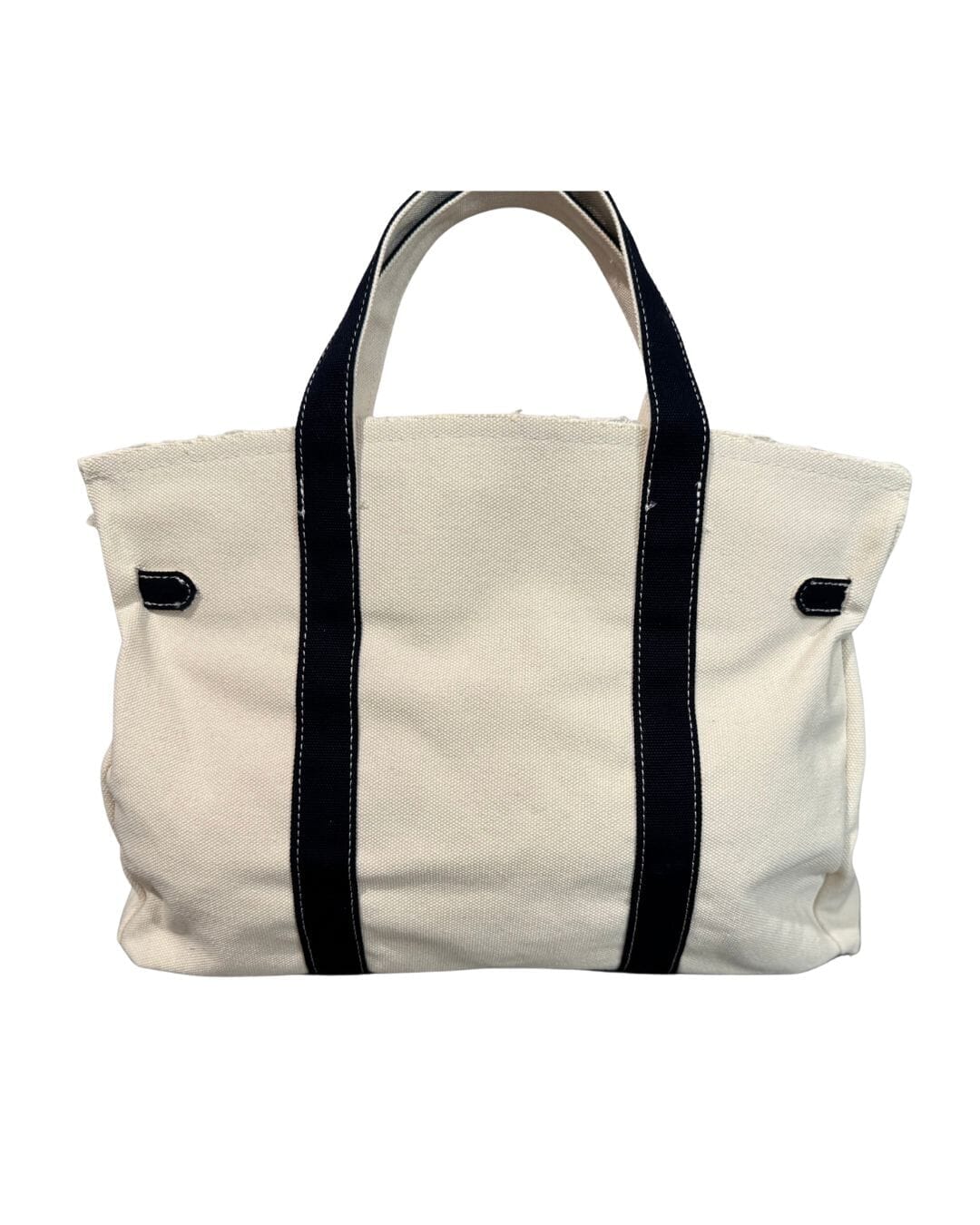 Boatkin Custom Canvas Contrast Navy Trim Tote Bag