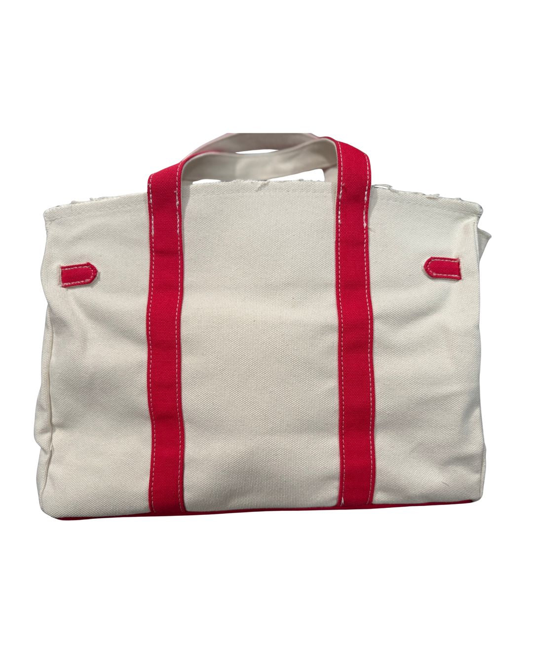 Boatkin Custom Canvas Contrast Red Trim Tote Bag
