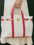 Boatkin Custom Canvas Contrast Red Trim Tote Bag
