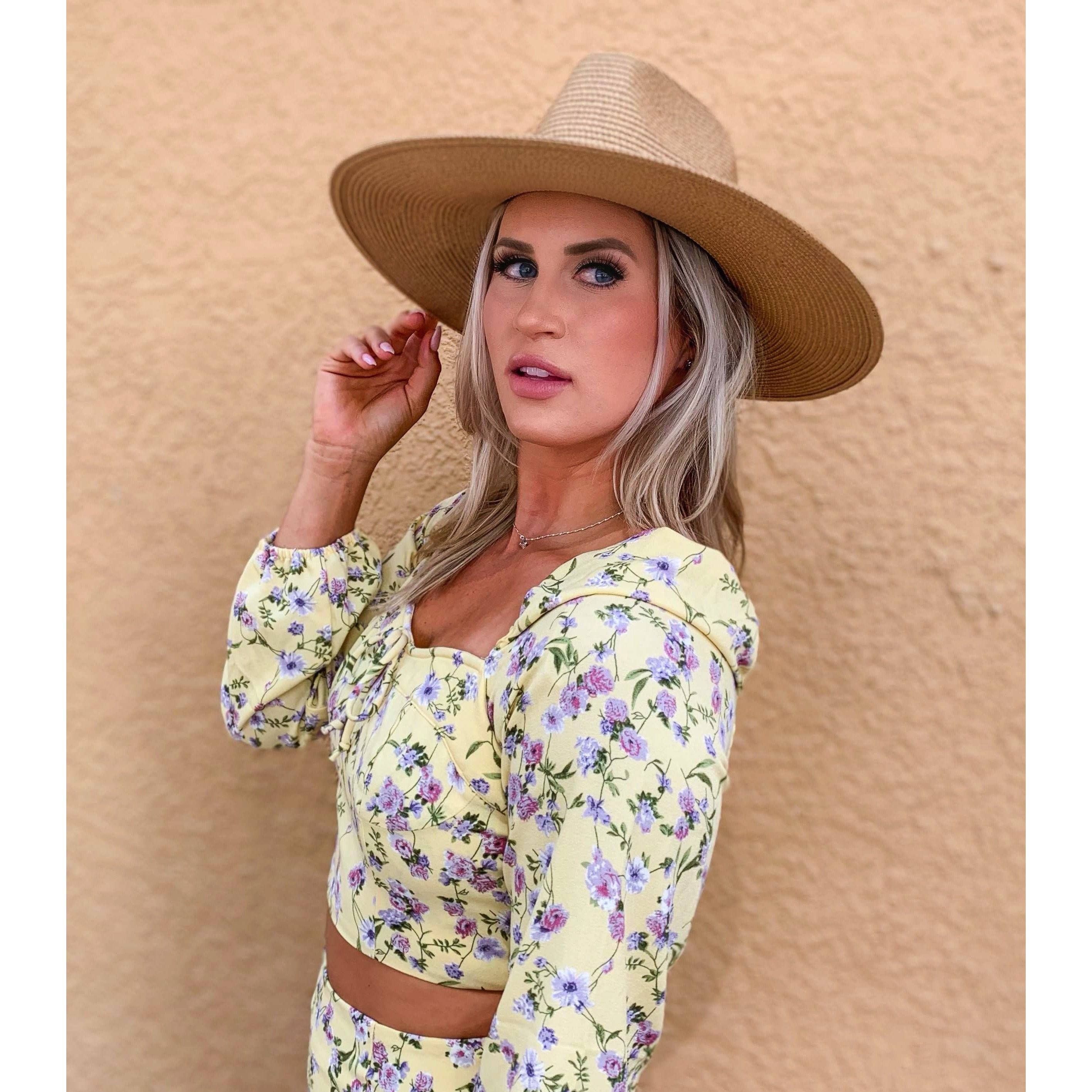 Helios Braided Tassel Straw Hat- Tan