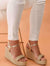 Lena Metallic Gold Leather Raffia Wedge Sandal