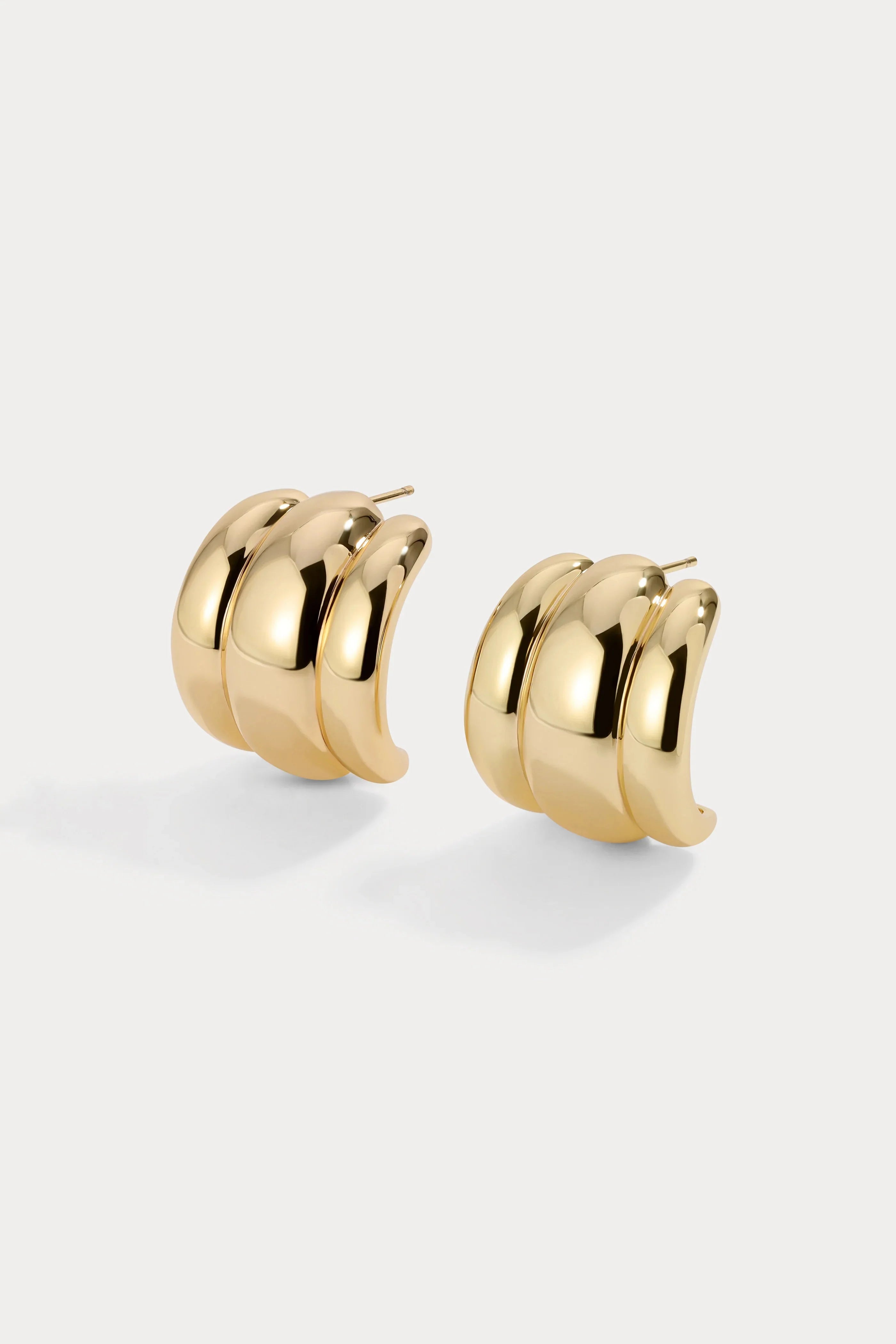 Lili Claspe Elsa Gold Shield Earrings