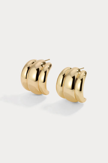 Lili Claspe Elsa Gold Shield Earrings