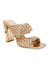Maria Woven Braided Rose Gold Heel Sandal