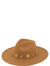 Metal Coin Disc Felt Wide Brim Hat Fedora