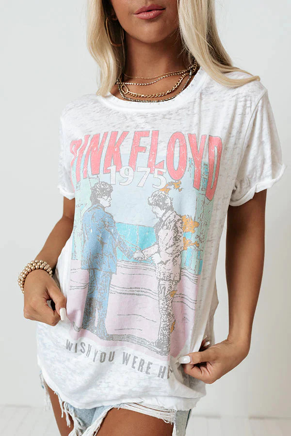 Pink Floyd Wish You Were Here 1975 Band Graphic Tee