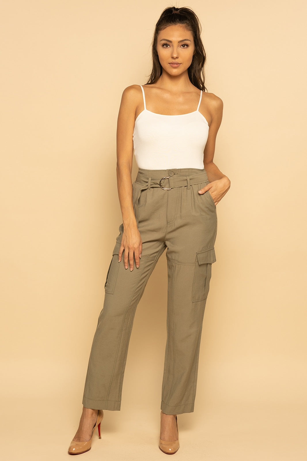 White Strappy Cami Square Neck Bodysuit